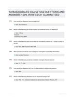 ScribeAmerica ED Course Final QUESTIONS AND ANSWERS 100% VERIFIED A+ GUARANTEED