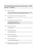 NYC FLSD Exam Questions and Answers | 100% Correct - Verrified