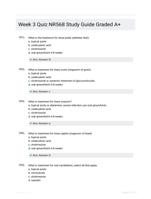 Week 3 Quiz NR568 Study Guide Graded A+