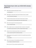 Real Estate Exam Utah Law 2024/2025  already graded A+