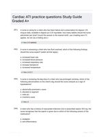 Cardiac ATI practice questions Study Guide Graded A+