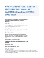 BNSF CONDUCTOR - MASTER MIDTERM AND FINAL SET QUESTIONS AND ANSWERS 2023-2024