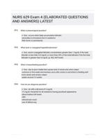 NURS 629 Exam 4 (ELABORATED  QUESTIONS AND ANSWERS) LATEST