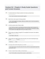 Hunters Ed - Chapter 6 Study Guide Questions and Correct Answers