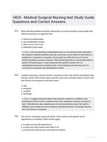 HESI - Medical Surgical Nursing test Study Guide Questions and Correct Answers