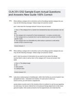 CLN 251/252 Sample Exam Actual Questions and Answers New Guide 100% Correct