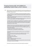 Property Practice SQE 104 CORRECTLY ANSWERED QUESTIONS LATEST UPDATE