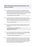 TNCC 9th edition Study Guide Questions and Correct Answers