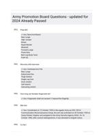 Army Promotion Board Questions - updated for 2024 Already Passed