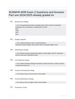 BUSMHR 4490 Exam 2 Questions and Answers Part one 2024/2025  already graded A+