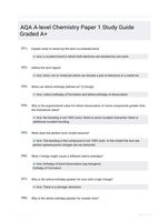 AQA A-level Chemistry Paper 1 Study Guide Graded A+