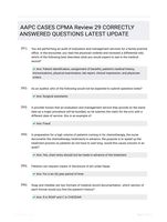 AAPC CASES CPMA Review 29 CORRECTLY ANSWERED QUESTIONS LATEST UPDATE