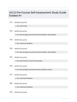 ACLS Pre-Course Self-Assessment Study Guide Graded A+