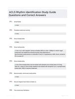 ACLS Rhythm Identification Study Guide Questions and Correct Answers