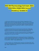 HESI RN Pharmacology Exit Exam 2023-2024 REAL EXAM With Correct Answers// Graded A+