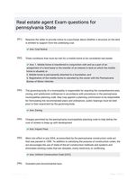 Real estate agent Exam questions for pennsylvania  State