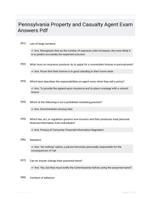 Pennsylvania Property and Casualty Agent Exam Answers Pdf