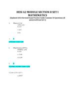 HESI A2 MODULE SECTION II SET I MATHEMATICS (Updated 2024 Revised Exam Practice Guide Contains 50 Questions