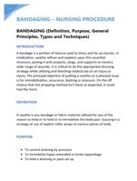 bandaging and types of bandaging