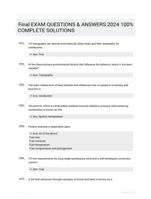 Final EXAM QUESTIONS &  ANSWERS 2024 100% COMPLETE  SOLUTIONS