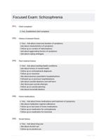 Focused Exam: Schizophrenia