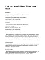 PSYC 140 - Module 6 Exam Review Study Guide