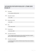 ADVANCED PATHOPHYSIOLOGY- UTMB 5355 EXAM #1