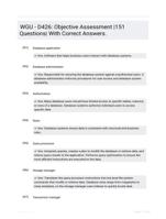 WGU - D426: Objective Assessment |151 Questions| With Correct Answers.