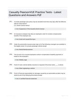 Casualty PearsonVUE Practice Tests - Latest Questions and Answers Pdf