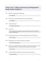 HVAC Unit 12 Basic Electricity and Magnetism Study Guide Graded A+