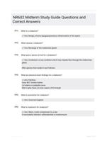 NR602 Midterm Study Guide Questions and Correct Answers