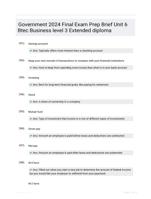 Government 2024 Final Exam Prep Brief Unit 6 Btec Business level 3 Extended diploma