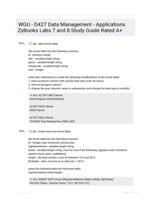 WGU - D427  Data Management - Applications ZyBooks Labs 7 and 8 Study Guide Rated A+