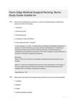 Davis Edge Medical-Surgical Nursing: Burns Study Guide Graded A+