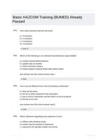 Basic HAZCOM Training (BUMED) Already Passed