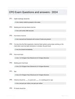 CPO Exam Questions and answers - 2024