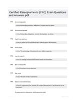 Certified Paraoptometric (CPO) Exam Questions and Answers pdf