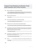 Hubspot Email Marketing Certification Study Guide Questions and Correct Answers