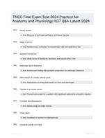 TNCC Final Exam Test 2024 Practice for Anatomy and Physiology II|37 Q&A Latest 2024