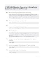 C100 WGU Objective Assessment Study Guide Rated A+