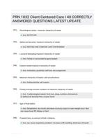 PRN 1032 Client-Centered Care I 40 CORRECTLY ANSWERED QUESTIONS LATEST UPDATE