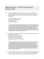 Milestone exam 1 review Questions and Answers 2024