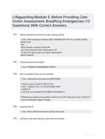 Lifeguarding-Module 5: Before Providing Care-Victim Assessment, Breathing Emergencies |12 Questions| With Correct Answers.