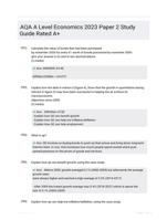 AQA A Level Economics 2023 Paper 2 Study Guide Rated A+