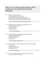 WSET Level 2 Study Guide Questions WITH COMPLETE SOLUTION AND UPDATED VERSION!!