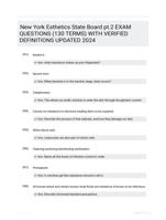 New York Esthetics State Board pt.2 EXAM QUESTIONS (130 TERMS) WITH VERIFIED DEFINITIONS UPDATED 2024