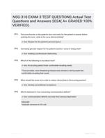 NSG-310 EXAM 3 TEST QUESTIONS Actual Test Questions and Answers 2024( A+ GRADED 100% VERIFIED).