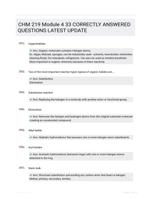 CHM 219 Module 4 33 CORRECTLY ANSWERED QUESTIONS LATEST UPDATE