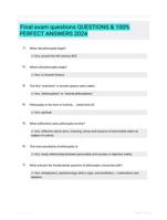 Final exam questions QUESTIONS & 100% PERFECT ANSWERS 2024