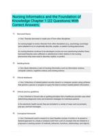 Nursing Informatics and the Foundation of Knowledge Chapter 1 |22 Questions| With Correct Answers.